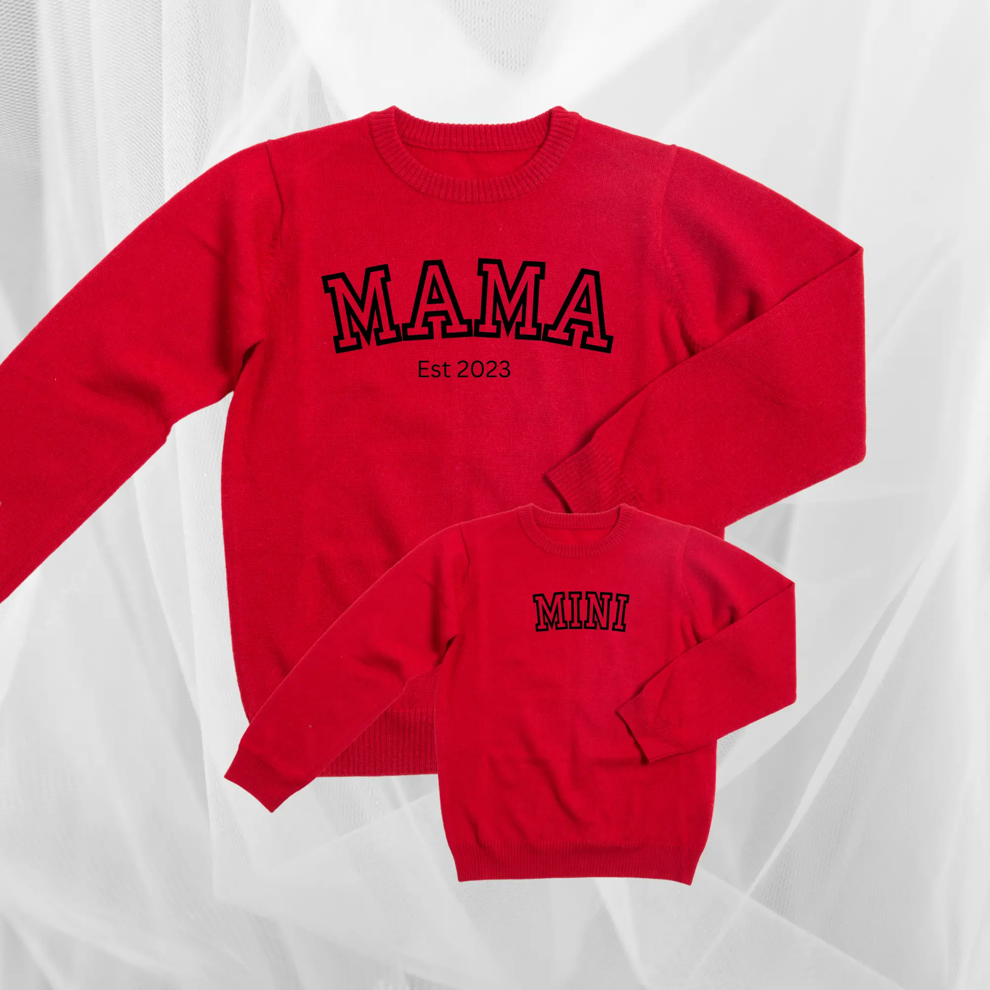 Mommy and Me sweater set Cotton Matching Womenswear Comfortable Cute Daughter Soft Clothes