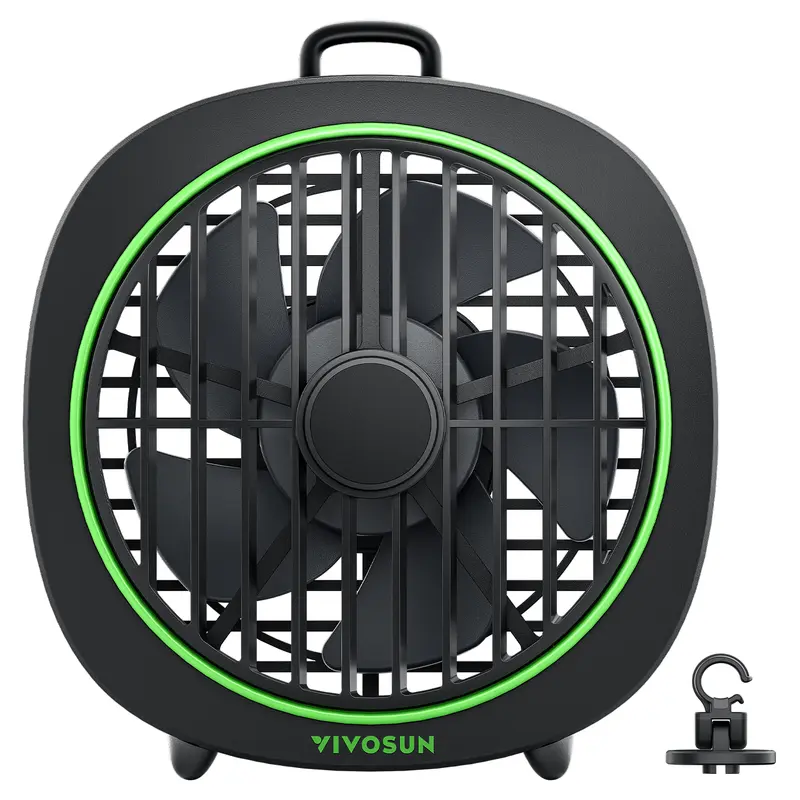 VIVOSUN 4” Grow Tent Clip Fan with Detachable Hook, 3-Speed Strong & Quiet Airflow, Adjustable Airflow Angle for Hydroponics, Circulation & Cooling, White, 1-Pack