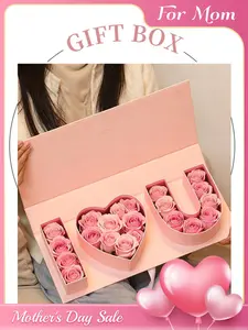 Mother's Day Gift Surprise Gift Box I Love You For Her, Realistic Rose + High-End Packaging, Perfect for Mother's Day, Wedding Anniversary, Romantic Atmosphere, Birthday Gift Box