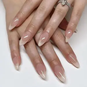 Aura Nails - Milky French Manicure Press-On Nails – handmade and custom-made