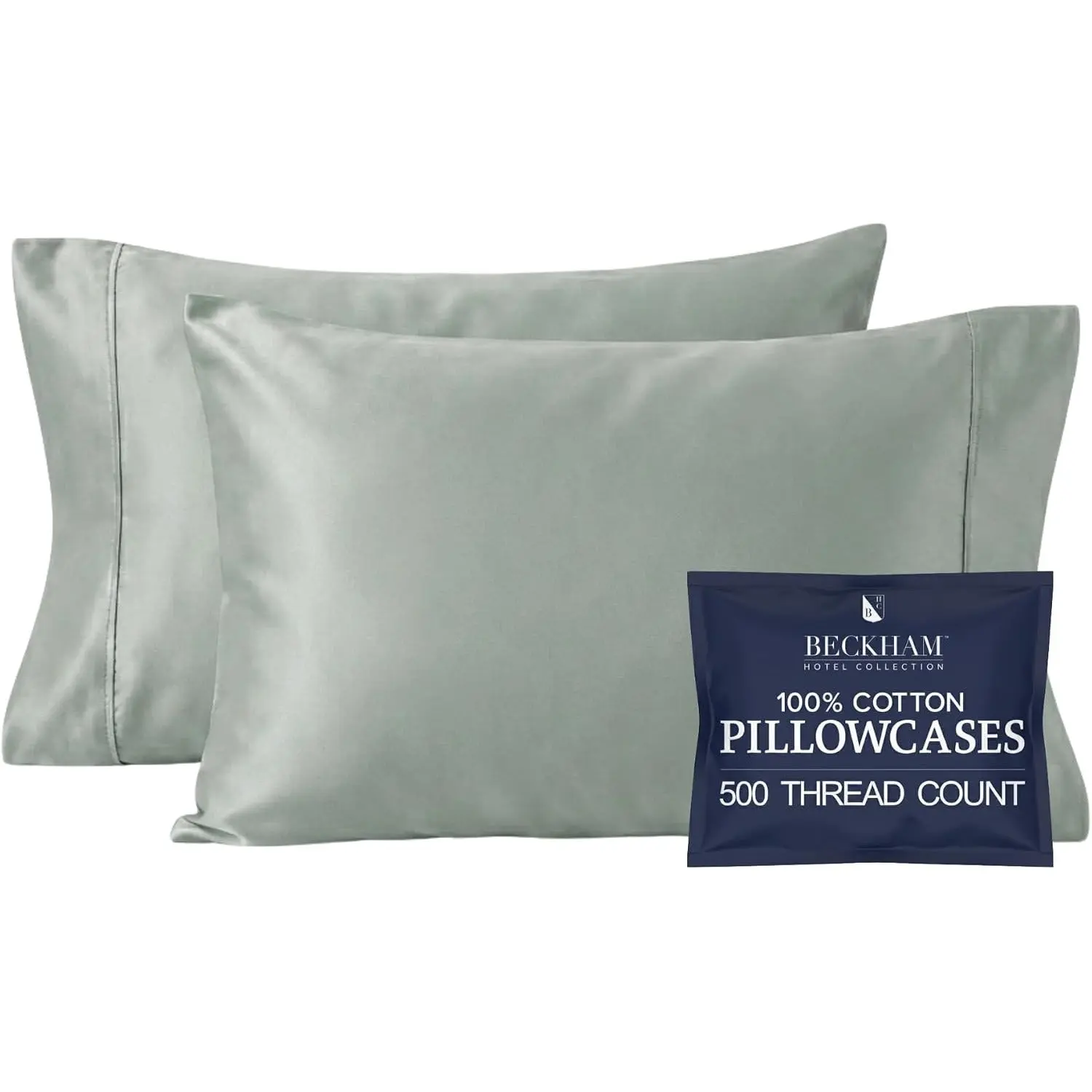 Hotel Luxury 500 Thread Count Cotton Pillowcase Set of 2