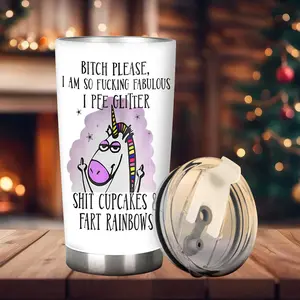 Bitch Please Unicorn Mug Im So Fabulous I Pee Glitter Funny Tumbler Coffee Mug, Gift For Boss, Bestie, Coworker  - unc10074 Stainless Flasks Stylish
