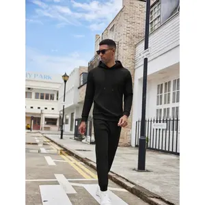 Men's Tracksuit 2 Piece Set Hoodie & Sweatpants Corduroy Fabric Soft Breathable Lightweight Comfortable for Casual Sports Outfits Gift Ideas