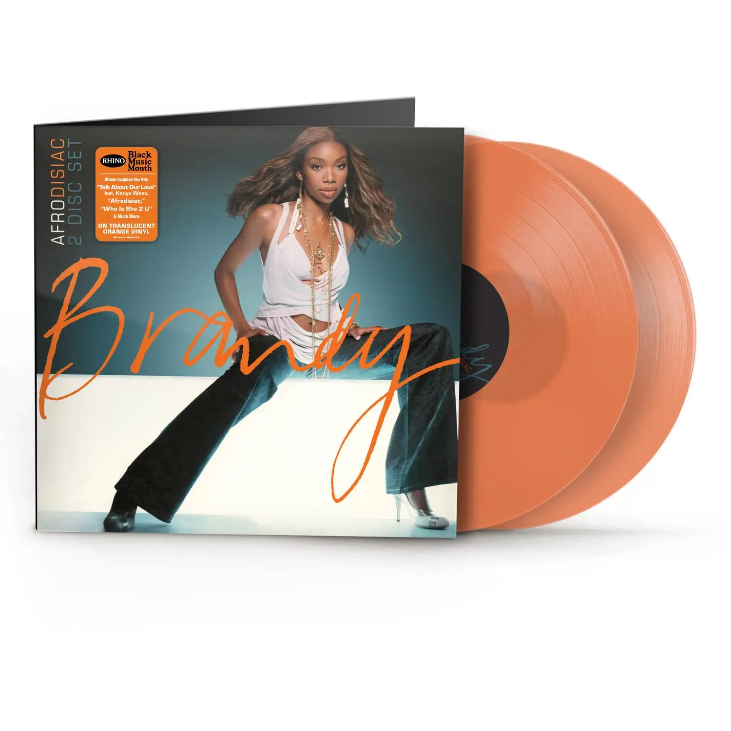 Brandy - Afrodisiac Full Soul R&B Album [Vinyl Record - LP (Long Play)], Orange Colored Vinyl, Originally Launched in 2004