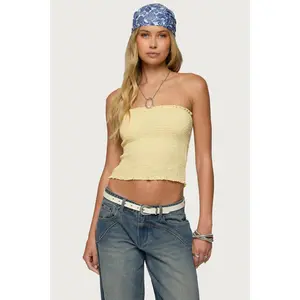 Emmet Strapless Scrunch Top