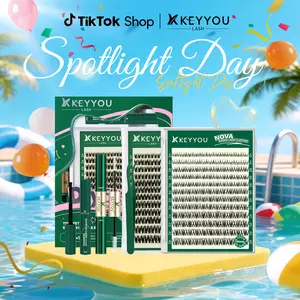 KEYYOU Flora Nova Lash Kit | Spider Lash | Volume Boosting | Waterproof | Long-Lasting | DIY Extensions | 132PCS Cluster Lashes | Soft | Kim & Kylie D curl |Easy DIY At Home | Ultra Thin Band #SpotlightDay