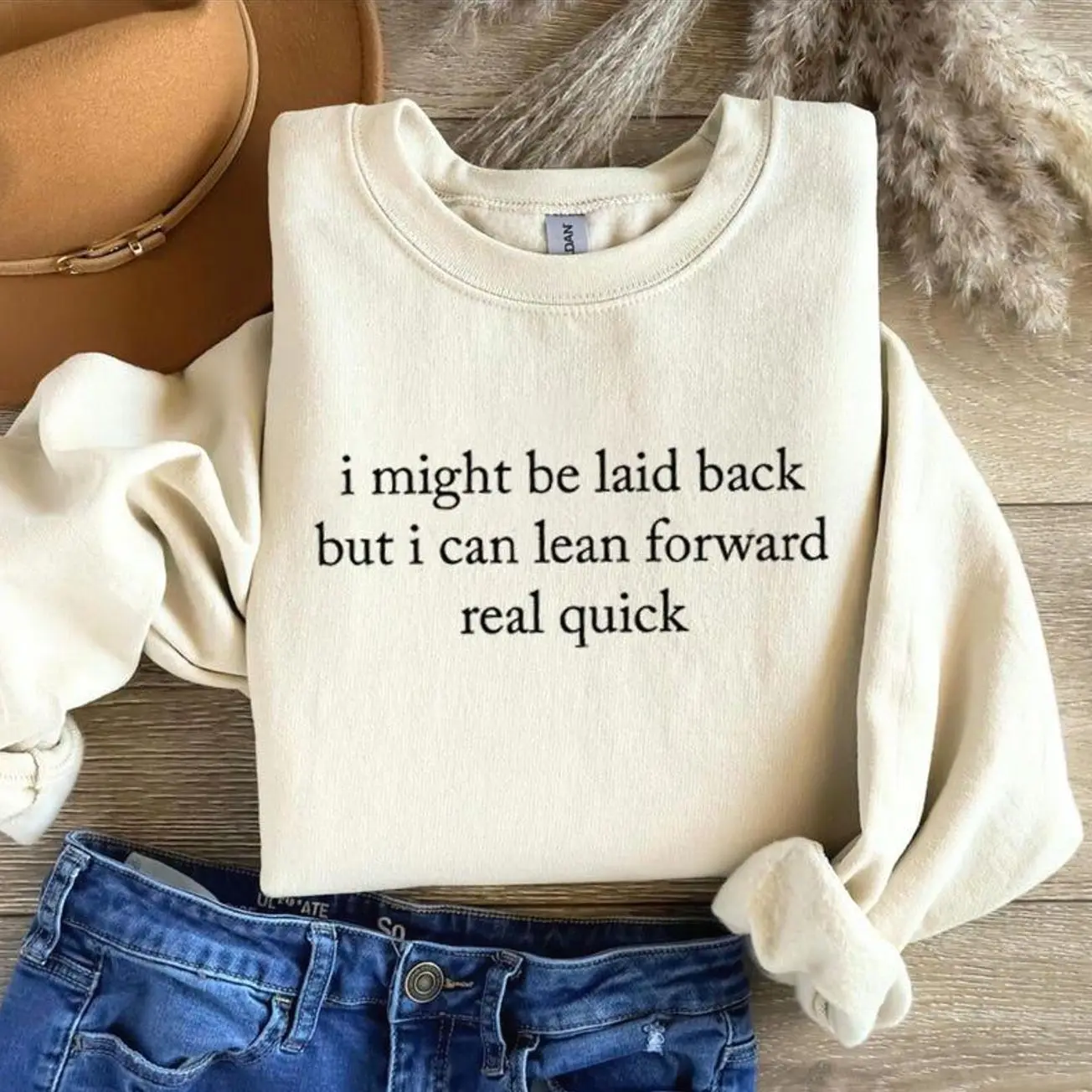 I Might Be Laid Back Sweatshirt/T-Shirt: Sarcastic Funny Crewneck Tee M