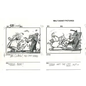 Chip n Dale Rescue Rangers Original Production Animation Storyboard Walt Disney FIRST EPISODE 1988 A169