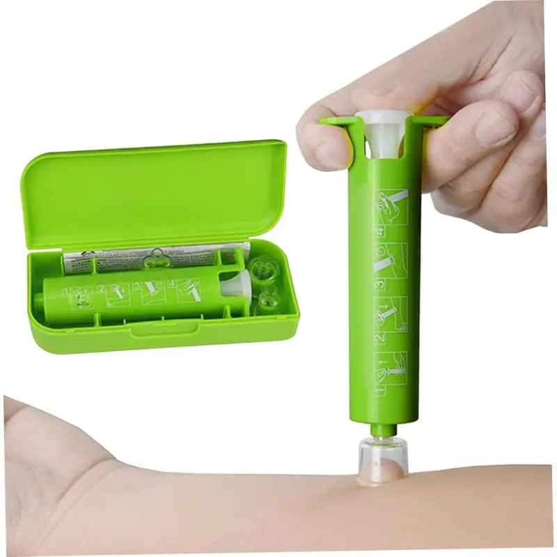 Insect Bite Suction Tool, Portable Compact Outdoor Venom Extractor for Mosquito Bee Bug Bites, Itch Relief Vacuum Suction Remover for Camping Hiking