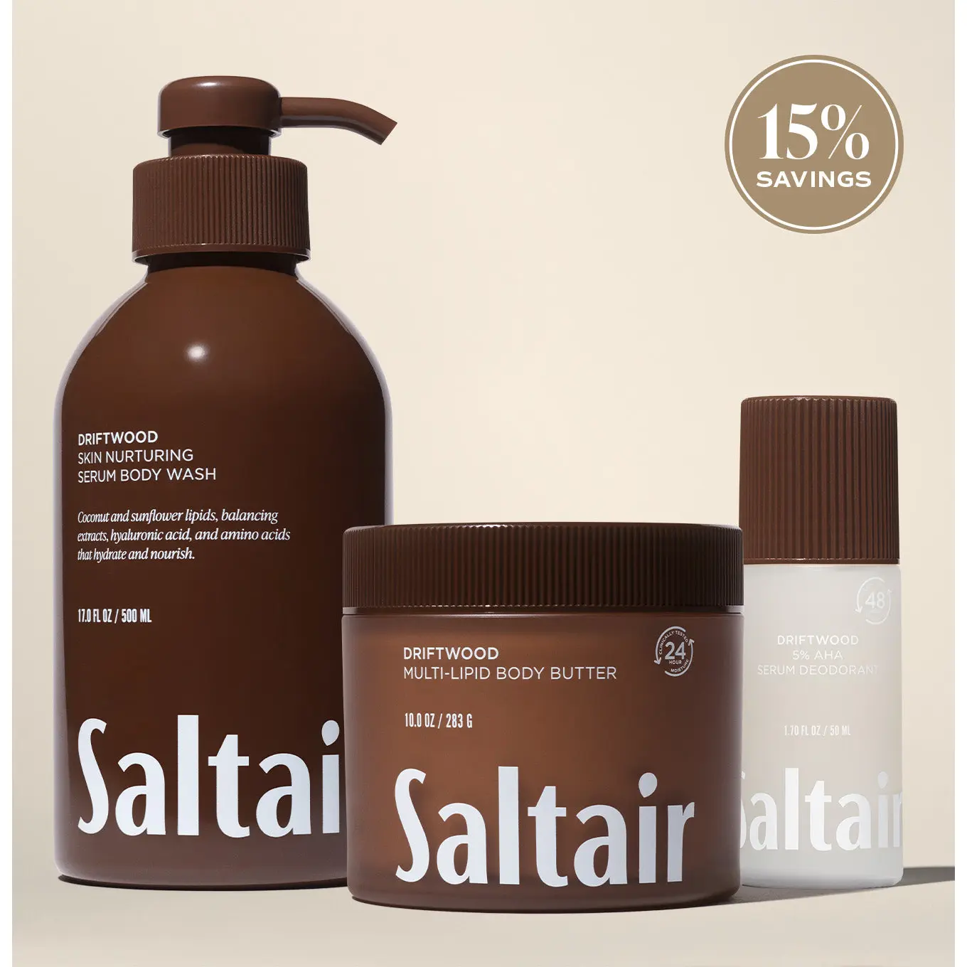 Saltair Driftwood Trio - Bergamot, Sage & Driftwood Saltair Driftwood Trio - Bergamot, Sage & Driftwood