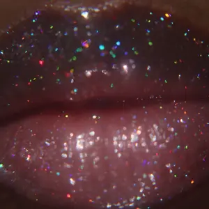 Pulsar: Rose Gold Glitter Lip Oil Gloss  sheer holographic- Glittery Sparkly Formula for Glittery Lips Gloss Lipstick Makeup lip oil gloss lipgloss Fleeky Friday holographic lip gloss Moisturize Glossy Hydrating