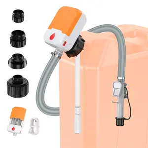 SOARFLY T3 Fuel Transfer Pump, Dual Powered (AA Battery & USB-C), Auto-Stop 3.8 GPM Fastest Flow, 51" Long Hose, Suitable for Gasoline, Diesel, Kerosene, Oil and other Liquid, Siphon Pump