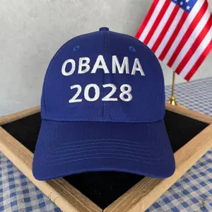 Obama 2028 Embroidered Hat, Democracy Embroidered Hat, Vote Blue Embroidered Hat
