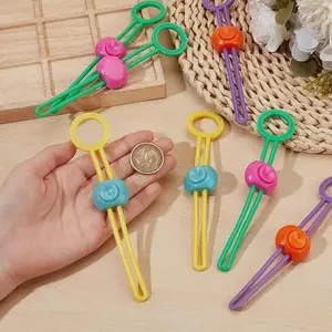 6-piece Bag with Zipper Seal Organizer, Zipper Head, Food Seal Bag with Handle Hook, Suitable for Snack and Bread Bags, Wire and Rope Bundling, Kitchen and Household Storage Tools (color Randomly Selected)