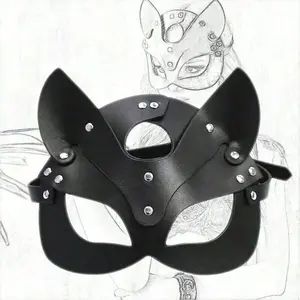 Adult Eye Mask Party Makeup Prop, Alternative Game Toy Fox Mask Face Cover, Fun Nightclub Costume Accessory, Unique Halloween Decoration