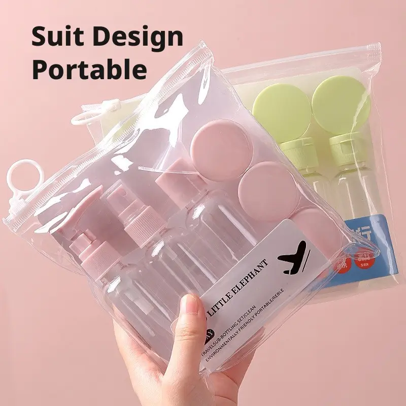 Travel Set Pump Bottles Convenient Carry Portable Bottle Cream Skincare Foundation Toner Makeup Remover Essential Oil Spray Kit