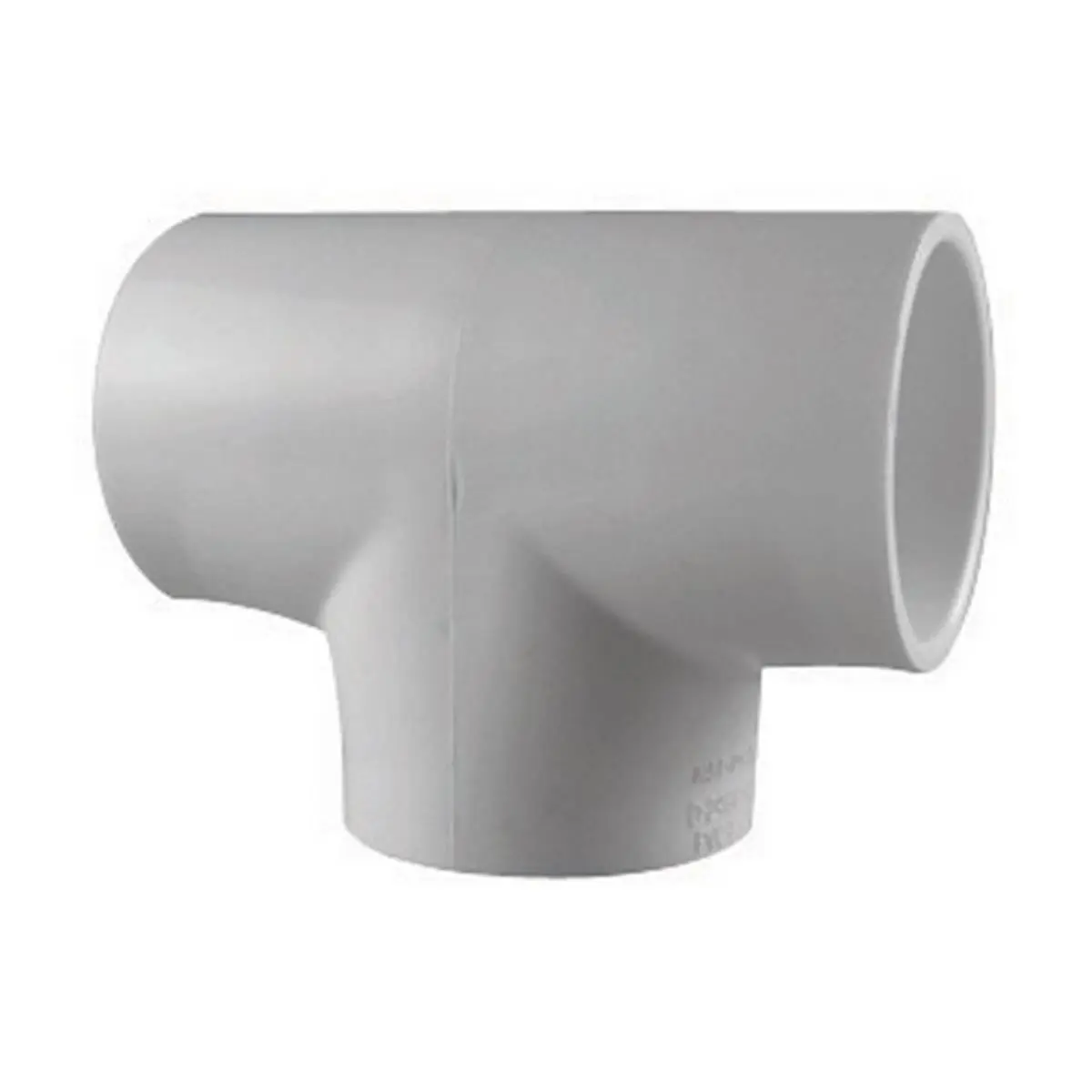 212 MAIN PVC Tee Pipe Fitting, 2 In., Schedule 40, 3-Way Slip Socket for Pressure Applications, White, 3 Outlets
