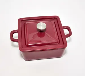 Technique 8"x8" Enameled Stoneware Baker w/ Lid
