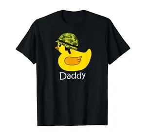 Funny Daddy Duck Rubber, Veteran Dad Duck Rubber Gifts TShirt 45728 2459
