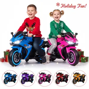 Blue/Orange/Purple/Pink/Red/White Kids Ride On Motorcycle,12V motorcycle for kids 3-6 years Boys Girls,12v7ah kids motorcycle ride on toy with Training  Wheels/manual throttle/drive by hand /Lightting Wheels,Birthday/Christmas Gift, perfect gift