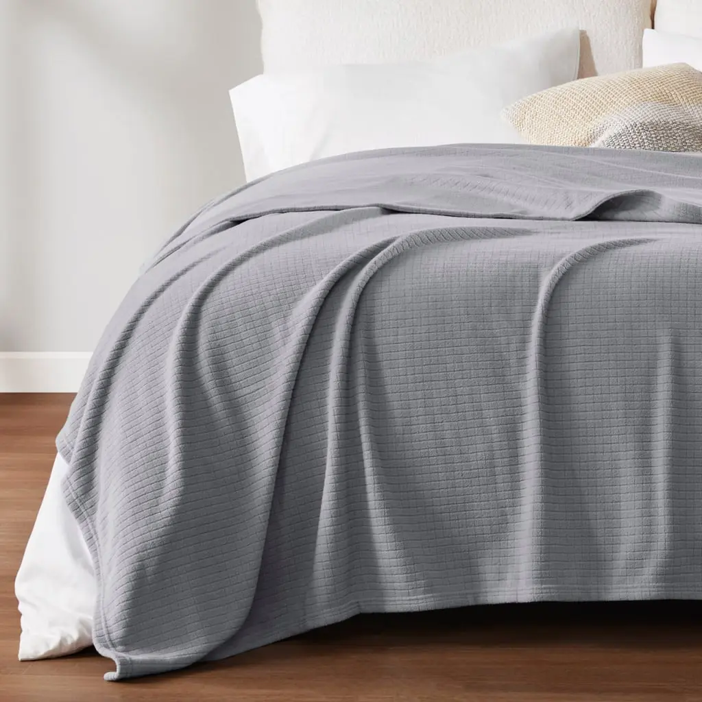 True North by Sleep Philosophy TN51-0548 66 x 90 x 0.25 in. Microfleece Blanket, Grey - Twin Size