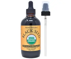 Organic Black Seed Oil 4oz - Cold Pressed Unrefined High Thymoquinone 1.7% USDA Certified - Turkish Origin Potent Nigella Sativa Liquid - Vegan Omega 3 6 9, Antioxidant