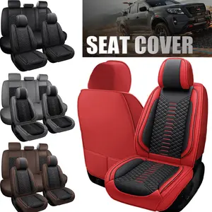 Pickup Seat Covers Full Set For Chevy Silverado GMC Sierra 2007-2024 2025 1500 2500HD 3500HD Crew Cab,Front & Rear Seats Full Coverage Waterproof Protector For Chevrolet Truck Car Interior Accessories