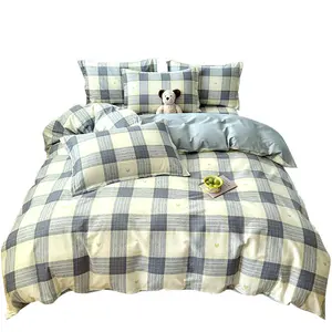 All Cotton Printed Four Piece Set 100 Cotton Duvet Cover Bed Sheet Fitted Sheet Dormitory Duvet Cover Student Three Piece Set Special Offer