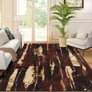 Velvet Soft Comfort Striped Print Rug, Super Soft Rug, Home Decor Carpet, Living Room Large Mat, Sofa Pad, Door Mat, Coffee Table Mat, Bedroom Rug