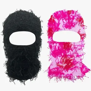 Distressed Balaclava Ski Mask Pink And Black Two Pack