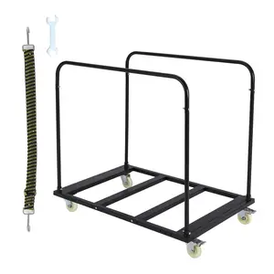 GARVEE Heavy-Duty Folding Table Cart Rack with 1500 LBS Capacity, 10 Table Capacity, Equipped with 5" Swivel Casters for Easy Handling of Drywall Sheets, Wall Panels, Lumber in Garage, Home, Warehouse