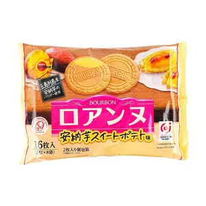 BOURBON Roanne French Wafer Cookies - Annou Sweet Potato Flavor (16 pcs, 113.6g) - Limited Edition Seasonal Snack