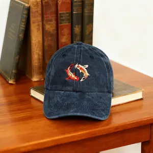 Fishing Gag Hat – “I’d Hate to Be a Fish” Embroidered Dad Cap, Funny Fisherman Gift, Outdoor Humor Hat, Minimalist Yin Yang Koi Fish Cap