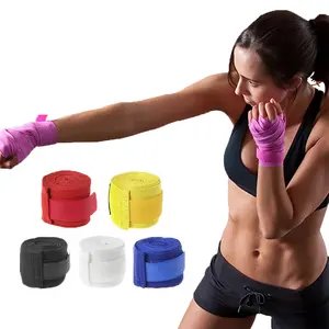 3m Elastic Cotton Boxing Hand Wraps – Unisex Muay Thai, MMA, Kickboxing & Sparring Breathable Hand Wrist Bandages for Men & Women (1 Pair, Black)