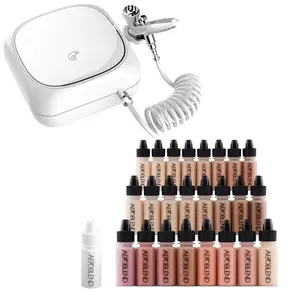 AEROBLEND PRO Airbrush Makeup Starter Kit - 28 piece makeup with compressor and equipment