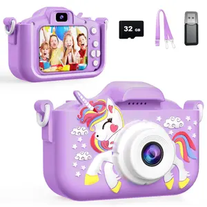 Cartoon Unicorn Design Digital Camera, 1 Count Cute Video Recording Camera Toy with Memory Card & Card Reader, Perfect Gift for Birthday & Holiday