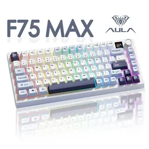 Aula F75 MAX Gasket-mounted Hot- swappable Wireless Mechanical Keyboard with TFT Screen and Knob, Gift for Friend, Gaming Accessories