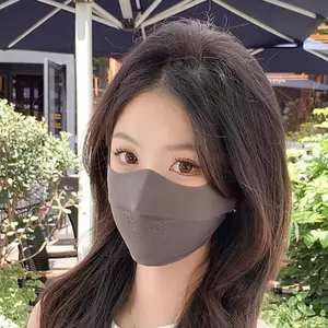 Sun Protection Mask Outdoor Breathable Eye Shield Face Cover Invisible UV Blocker, Comfortable Fit Sunscreen Facial Accessory