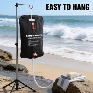 Camping Equipment | Outdoor Camping Folding Water Bag, Shower Bag, Portable Camping Shower, Picnic Water Storage Bag | Material: pvc, suitable for Easter, Mother's Day, Water Sprinkle Festival