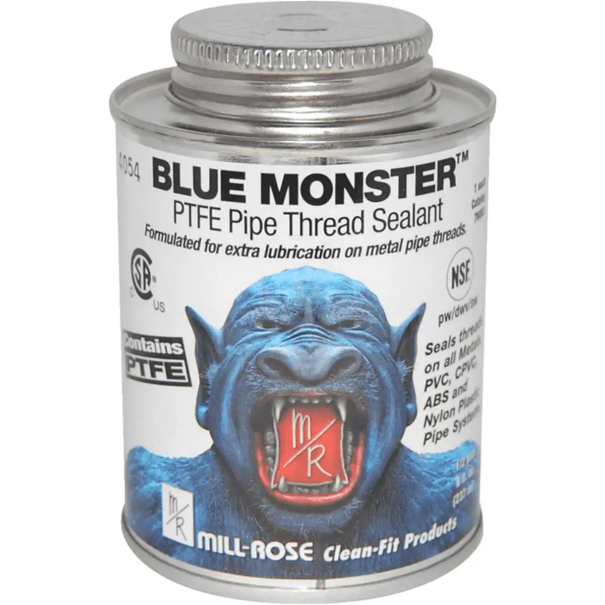 212 MAIN Blue Monster 4000284 PTFE-Based Pipe Thread Sealant - 8 oz White High-Pressure Sealant for Home Improvement, Building Supplies, Sealing Pipes, Sealing Threads, Seals Threads