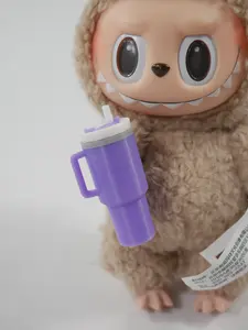 Mini Tumbler, 3D Printed Quencher Cup For Iconic Bubu Doll, Blind Box Figure Accessories, 40oz Tumbler Mug Water Jug