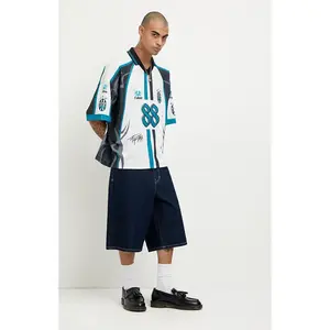 Pacsun Men's Austin Extreme Baggy Jean Shorts Dark Blue
