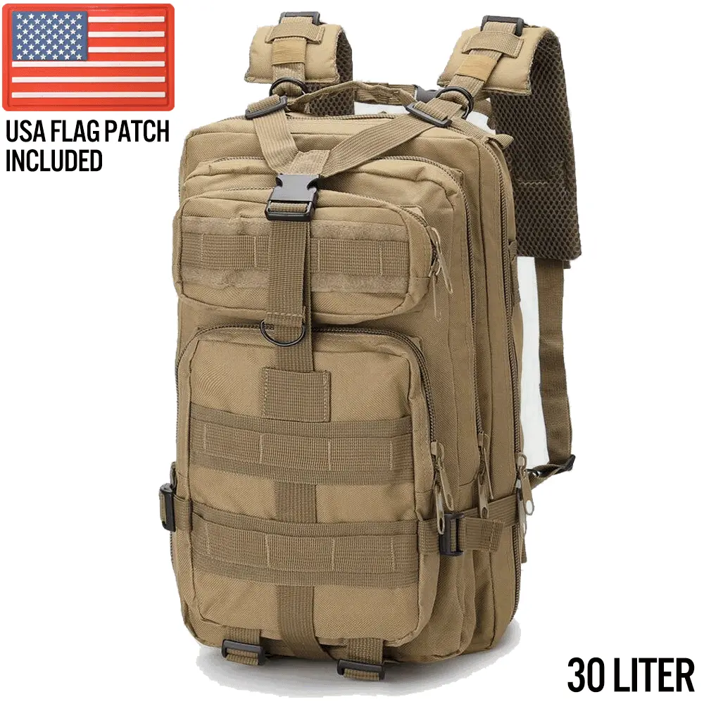30L Tactical Bugout Bag for Hiking, Camping, Travel, and Emergency Gear