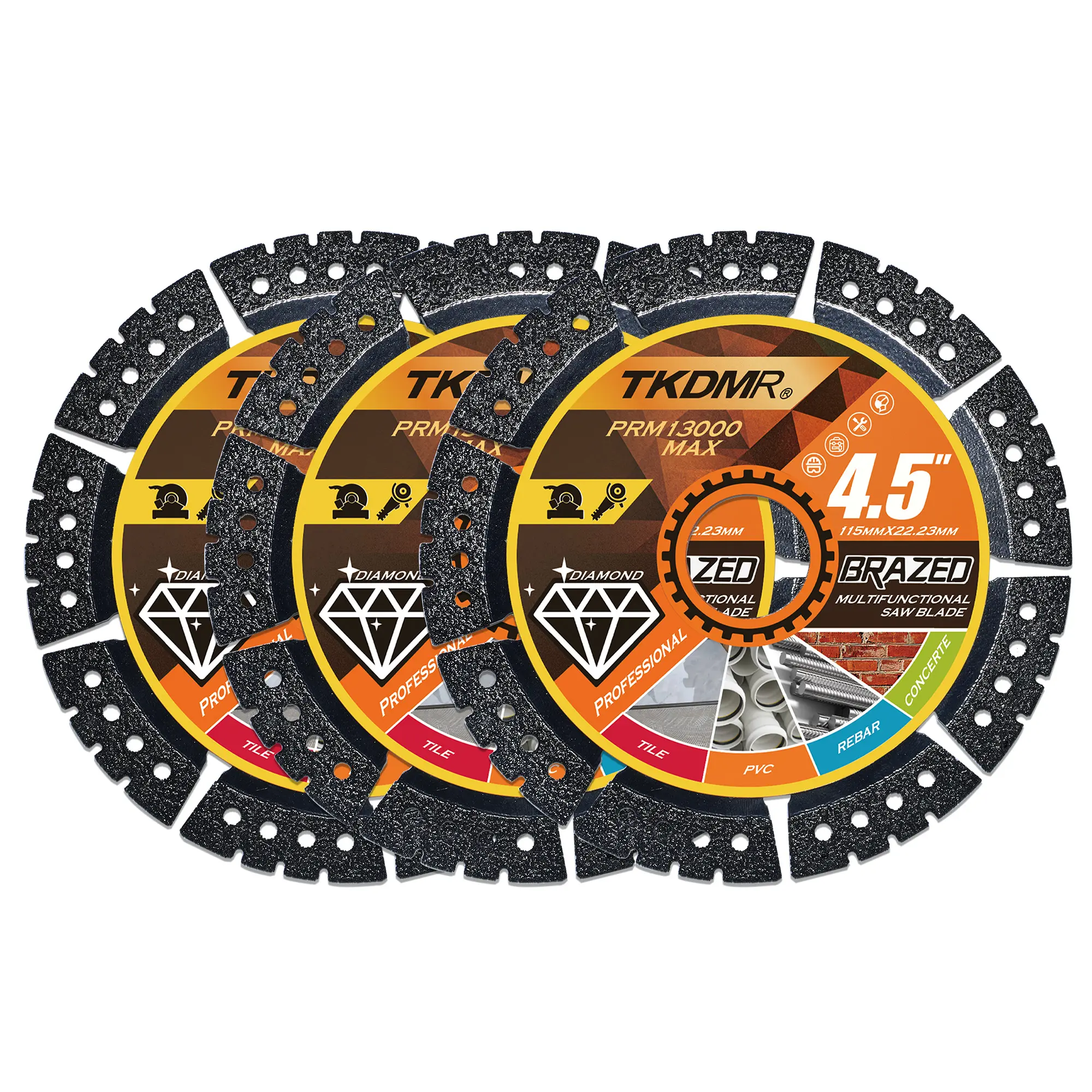 TKDMR 4.5" Multi-Material Cutting Blades -5PCS/10PCS/20PCS Options, Dry Cut for Metal, Tile, Stone -Angle Grinder Saw Blades for Cast Iron, Marble - Tool Accessories