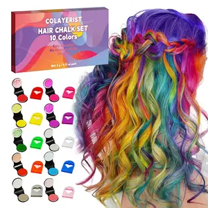 12 Pack Color Hair Wax Temporary Hair Color，Halloween Makeup,Vegan & Cruelty Free Semi