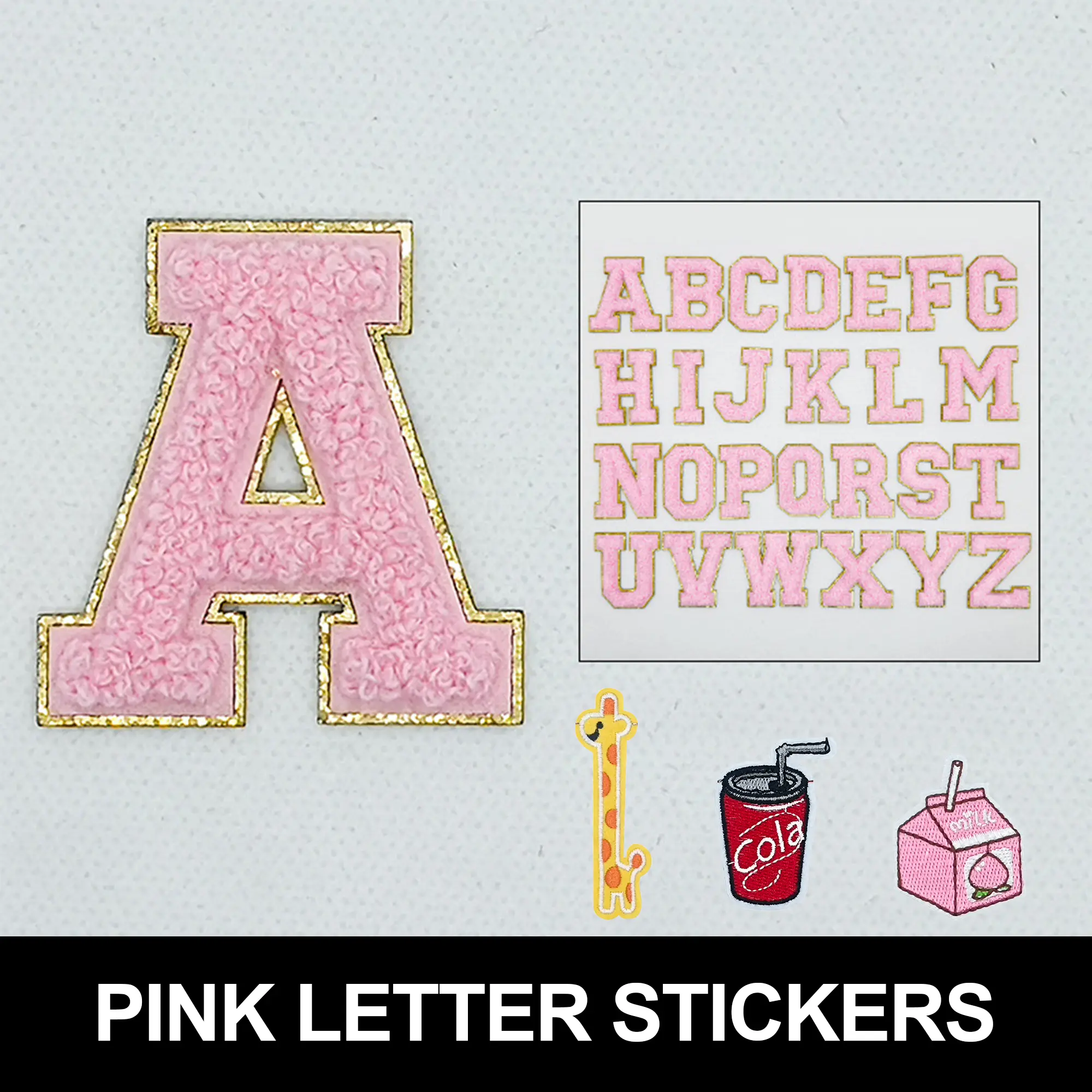 6Pcs Letter & Cartoon Fabric Cup Stickers for cups, cup sleeves, phone cases, backpacks & hats. Great DIY crafts, ideal Father’s Day & graduation gifts with special deals#TikTokShopSummerSale