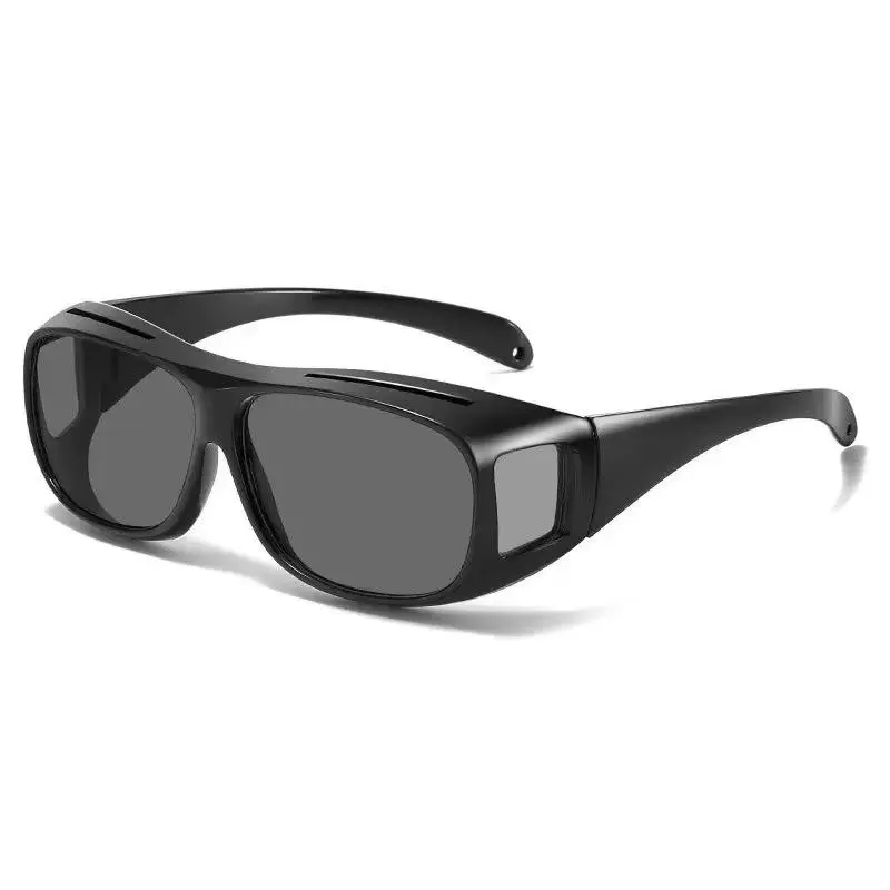 Wrap-Around Sports Sunglasses, Oversized Fit-Over Style with Side Shields, Durable Anti-Glare UV-Protective Lenses for Driving, Durable Sunglasses