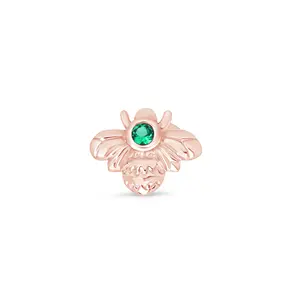 Emerald Bee Flat Back Stud