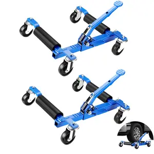 Garvee Car Dolly Jack Set of 2, 3000 LBS Car Wheel Dolly with Hydraulic Tire Jack & Foot Pedal, Wheel Vehicle Skates Positioning for Tire Repairing, Vehicle Moving