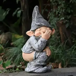 Garden Gnome Statue, Cute Dwarf Design Resin Decorative Garden Ornament, Garden Decor for Home Yard Lawn, Garden Decoration Supplies, Outdoor Garden Accessories, Garden Accessories, Garden Sculptures Statues